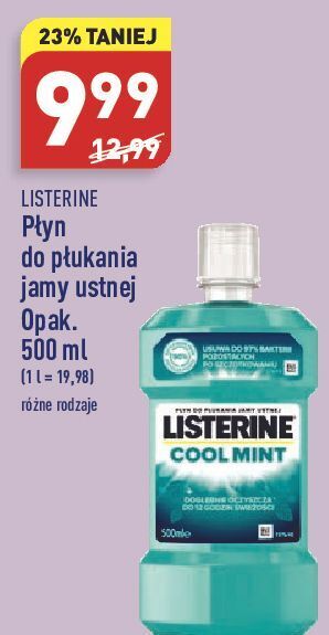 ALDI Płyn do płukania ust Listerine Cool Mint oferta