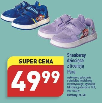 ALDI Sneakersy dziecięce frozen 24-28 oferta