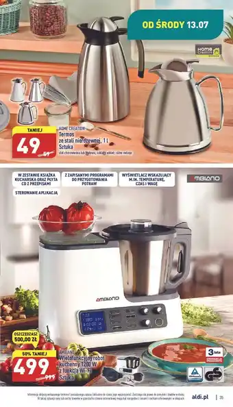 ALDI Termos ze stali nierdzewnej 1 l Home Creation oferta