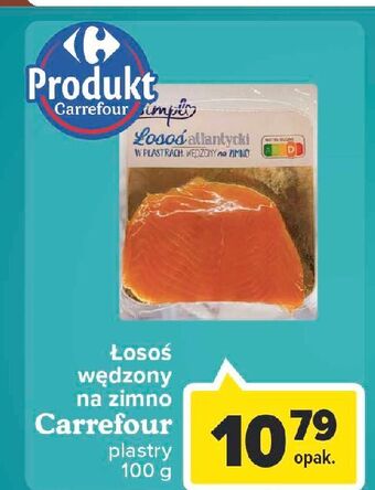 Carrefour Łosoś atlantycki wędzony na zimno Simply oferta