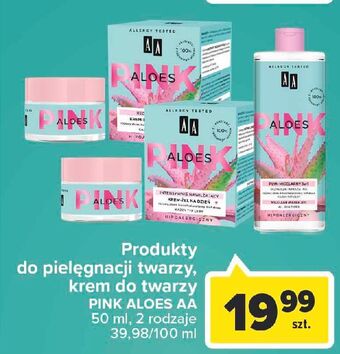 Carrefour Krem-żel intensywnie nawilżający do twarzy Aa Aloes Pink oferta