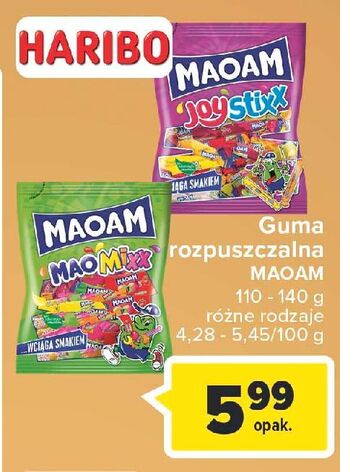 Carrefour Gumy rozpuszczalne maomixx Haribo Maoam oferta
