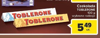 Carrefour Czekolada biała Toblerone oferta