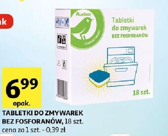Auchan Tabletki do zmywarek bez fosforanów Auchan oferta
