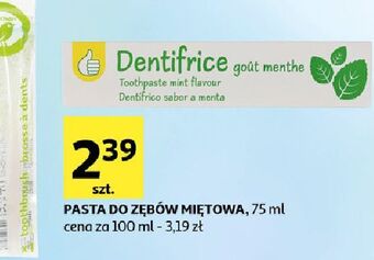 Auchan Pasta do zębów miętowa Podniesiony Kciuk oferta