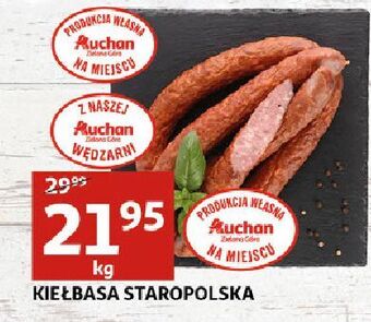 Auchan Kiełbasa staropolska surowa Auchan oferta