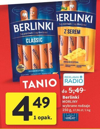 Intermarche Parówki z serem Morliny Berlinki oferta