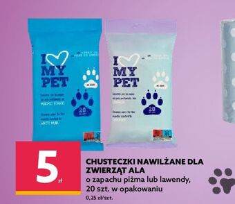 Dealz Chusteczki dla zwierząt lavender I Love My Pet oferta