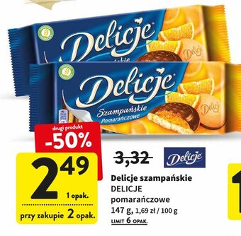 Intermarche Ciastka z galaretką pomarańczową Delicje Szampańskie oferta