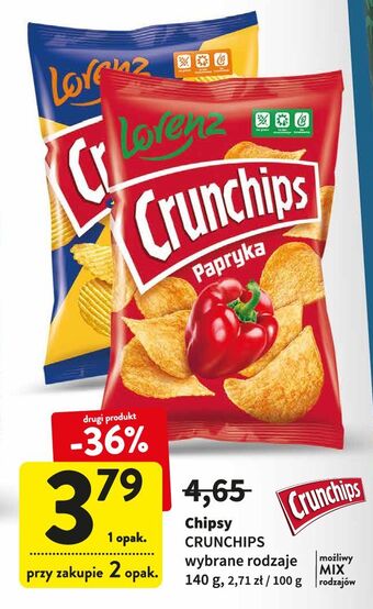 Intermarche Chipsy ser-cebula Crunchips X-Cut oferta
