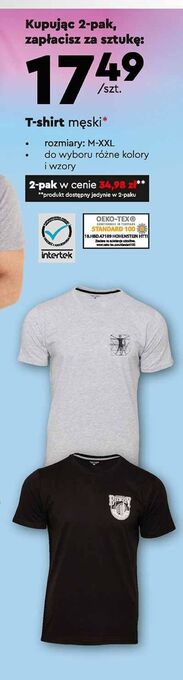 Biedronka T-shirt męski m-xxl Tom & Rose oferta