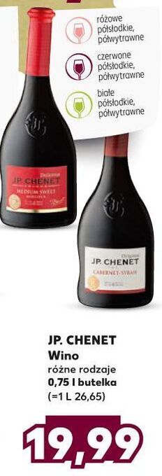 Kaufland Wino J.p. Chenet Medium Sweet oferta