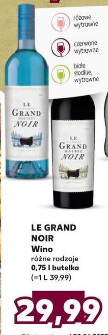 Kaufland Wino Le Grand Noir Rose oferta