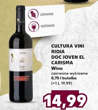 Kaufland Wino Cultura Vini Rioja Doc Joven El Carisma oferta