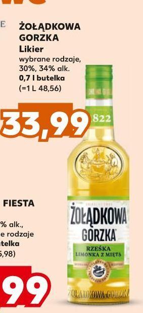 Kaufland Wódka Żołądkowa Gorzka Rześka Limonka Z Miętą oferta