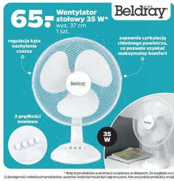 Netto Wentylator stołowy 35 w Beldray oferta