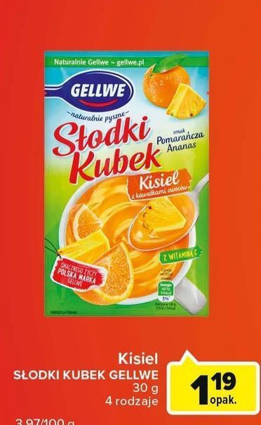 Globi Kisiel pomarańczowo - ananasowy Gellwe Słodki Kubek oferta