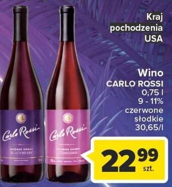 Carrefour Market Wino Carlo Rossi Concord oferta
