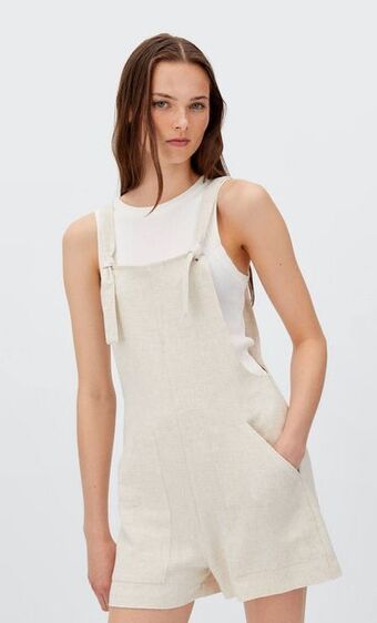 Stradivarius Ogrodniczki w rustykalnym stylu oferta