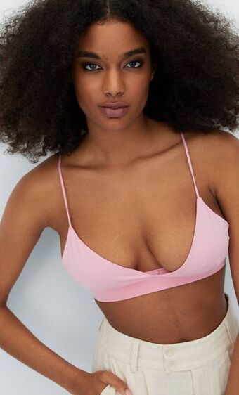 Stradivarius Top bralette z paskami z tyłu oferta