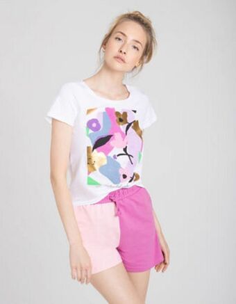 Takko Fashion Dział damski t-shirt - błyszczący nadruk oferta