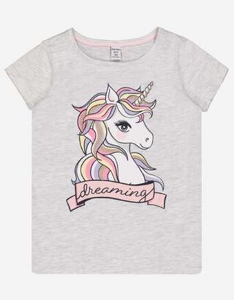 Takko Fashion Dziewczynki t-shirt - błyszczący nadruk oferta