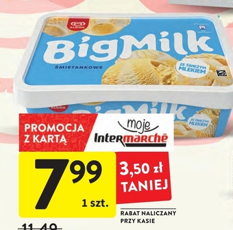 Intermarche Big Milk Lody śmietankowe 1000 ml oferta