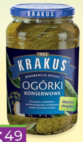Stokrotka Express Krakus Ogórki konserwowe 920 g oferta