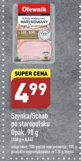 ALDI Szynka wieprzowa marynowana po staropolsku Olewnik oferta
