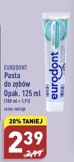 ALDI Pasta do zębów fresh & clean Eurodont oferta