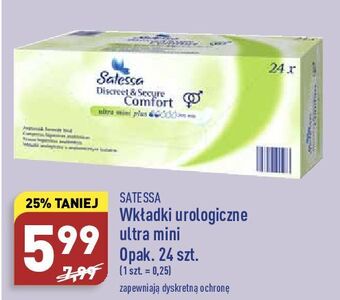 ALDI Wkładki urologiczne ultra mini Satessa oferta