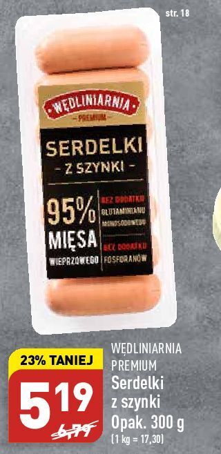 ALDI Serdelki z szynki Wędliniarnia Premium oferta