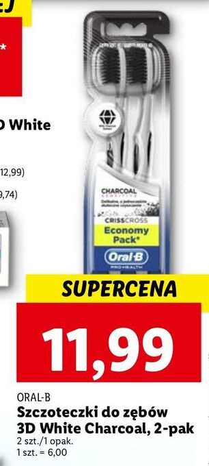 Lidl Szczoteczka charcoal sensitive Oral-B Crisscross oferta