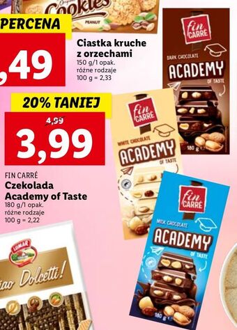 Lidl Czekolada biała Fin Carre Academy oferta