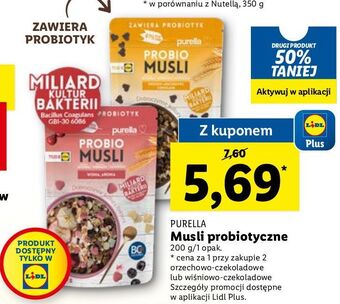 Lidl Musli wiśniowo-czekoladowe Purella Probio oferta