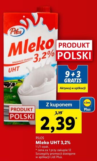 Lidl Mleko 3.2% Pilos oferta