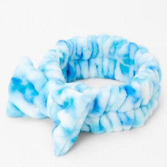 Ocean tie dye plush makeup bow headwrap