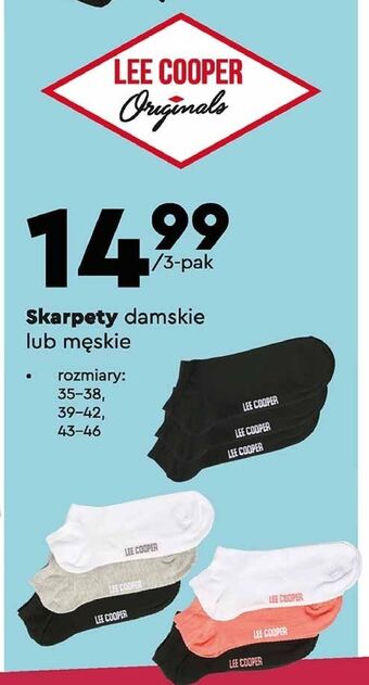 Biedronka Skarpetki 43-46 Lee Cooper oferta