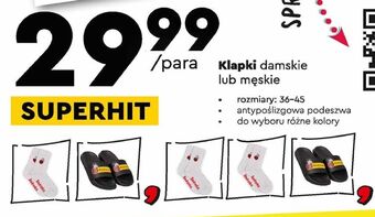 Biedronka Klapki damskie Biedronka oferta