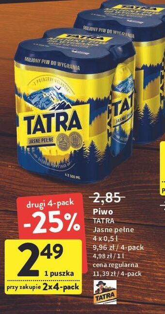 Intermarche Piwo Tatra Jasne Pełne oferta