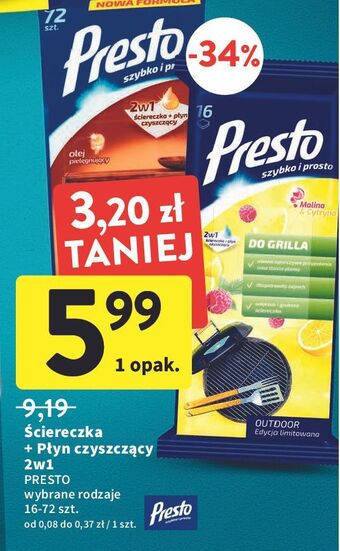 Intermarche Ściereczki do mebli drewnianych Presto Clean oferta