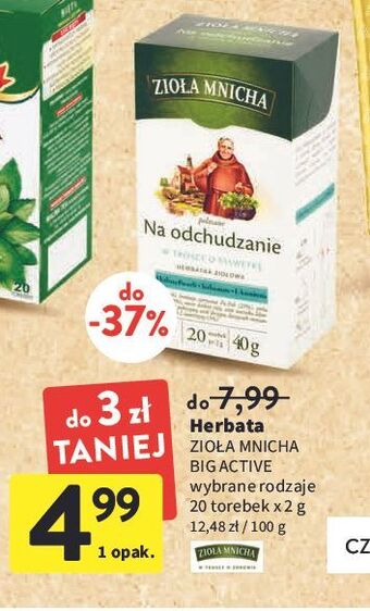 Intermarche Herbatka na odchudzanie Big-Active Zioła Mnicha oferta