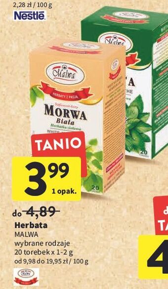 Intermarche Herbatka morwa biała Malwa Tea oferta