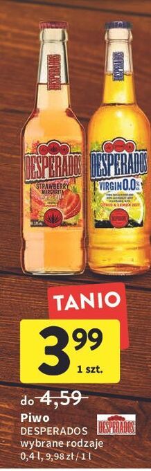 Intermarche Piwo Desperados Strawberry Margarita oferta