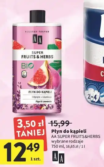 Intermarche Płyn do kąpieli figa i lawenda Aa Super Fruits&Herbs oferta