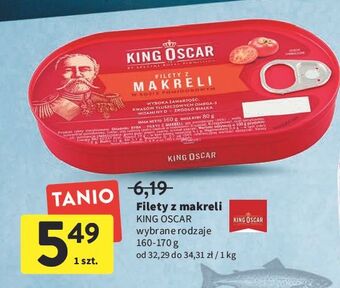 Intermarche Filety z makreli w sosie pomidorowym King Oscar oferta