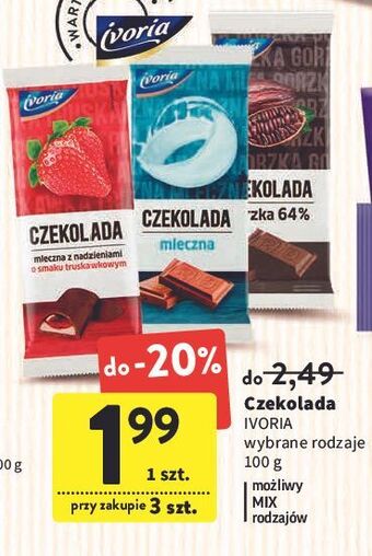 Intermarche Czekolada gorzka Ivoria oferta
