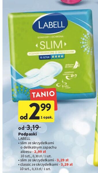 Intermarche Podpaski higieniczne slim Labell oferta