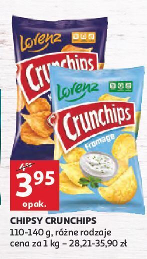Auchan Chipsy fromage Crunchips oferta