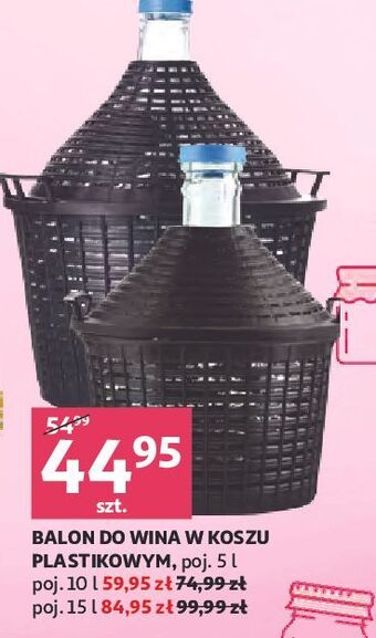 Balon do wina w plastikowym koszu 10 l